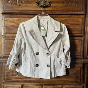 A.M.I. Striped Beige and White Blazer